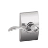 SCHLAGE F40ACC625CEN  Century Collection with Accent Privacy Lever, Bright Chrome