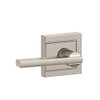 SCHLAGE F10LAT619ULD F10 LAT 619 ULD Latitude Lever with Upland Trim Hall and Closet Lock, Satin Nickel