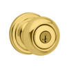 KWIKSET CP740J-3S Knob Entry Juno Polished Brass Detach Faceplates Steel Ansi Gr 2