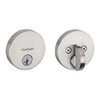 KWIKSET 258RDT-15S 258 Uptown Low Profile Round Contemporary Deadbolt featuring SmartKey in Satin Nickel