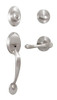 Weslock 02810-NVNFR2D 2810V Single Cylinder Hillcrest Entry Handleset from the Reliant, Hillcr, Satin Nickel
