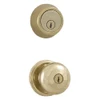 Weslock 00640I-671-B 640I-671 Single Cylinder Keyed Entry Impressa Door Knob Set and 671 Dead, Lifetime Polished Brass
