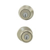 KWIKSET 690T-15S 690T 15 SMT Tylo Keyed Entry Knob and Single Cylinder Deadbolt Combo Pack Featuring SmartKey, Satin Nickel
