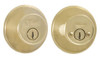 Weslock 00372-B-3SL23  Round Double Cylinder Deadbolt, Polished Brass