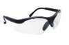 SAS Safety SAS541-0000 541-0000 Sidewinder Eyewear with Polybag, Clear Lens/Black Frame
