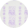 3M MMM971 00971 Hookit 6" P600 Grit Finishing Film Disc
