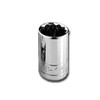SK Hand Tool SKT40832 40832 12 Point 1-Inch Drive Deep Socket, 1/2-Inch, Chrome