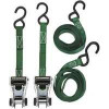 Winston WNP338 SmartStraps RatchetX Aluminum Tie-Downs - 10ft.L, 1500-Lb. Breaking Strength, 2-Pack, Green, Model# 338