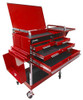 Sunex SUN8013ADLX DLX SERVICE CART W/LOCKING TOP 4-DRAWERS RED