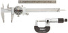 Fowler FOW72-229-711 Full Warranty 52-229-711-0 Mechanics Measuring Set, 0.001" Caliper and 0.0001" Micrometer Graduation with 6", 4R, EZ-Read Flexible Rule