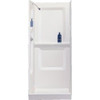 El Mustee 3557742 DURAWALL® FIBERGLASS SHOWER WALL KIT, 3 PIECES, 3 SHELVES, WHITE, 32 X 32 IN.