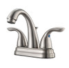 Pfister 3562882 PRICE ® PFIRST SERIES HIGH ARC LAVATORY FAUCET, TWO HANDLE, WITH POP-UP, 4 IN. CENTERSET, BRUSHED NICKEL, 1.2 GPM