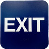 Don-Jo HS907035 HS 9070 35 ADA Sign, Legend "Exit", 6" Width x 6" Height, White on Blue (Pack of 10)