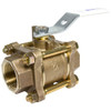 "Nibco" T595YLF114 NIBCO T-595Y-LF Silicon Bronze Lead-Free Ball Valve, Three-Piece, Lever Handle, 1-1/4" Female NPT Thread (FIPT)