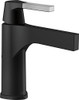 Delta 574-CSMPU-DST Faucet Zura Single Handle Bathroom Faucet, Chrome/Matte Black