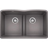 Blanco 442071  Diamond Equal Double Low Divide Undermount, Cinder