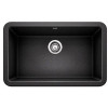 Blanco 401732  Ikon Granite 0-Hole Undermount Apron Front/Farmhouse Single Bowl Kitchen Sink, 30" L for 33" Cabinet, Anthracite