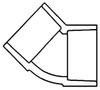 417-015 1-1/2 SXS 45-ELL SCH-40 PVC SPEARS MFG. CO. 9182