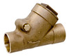 "Nibco" 973185 NIBCO S-413-Y-LF Silicon Bronze Lead-Free Check Valve, Horizontal Swing, PTFE Seat, 1/2" Female Solder Cup