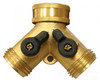 JONES STEPHENS 909933 G20-053 BRASS DBL. HOSE ^Y^ WITH SHUT OFF CORPORATION.