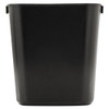 Rubbermaid RCP295500BK Commercial 295500BK Deskside Plastic Wastebasket, Rectangular, 3 1/2 gal, Black