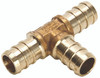 Zurn 101924 PEX BRASS TEE, 3/4 IN. BARB X 1/2 IN. BARB X 1/2 IN. BARB, LEAD FREE