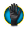 Kimberly Clark 2475193 Kimberly Clark Jackson Safety G40 Polyurethane-Coated Gloves, , Medium, Black with Navy Blue Hem