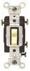 Leviton 606554  20-Amp, 120/277-Volt, Toggle 3-Way AC Quiet Switch, Commercial Grade, Grounding, Ivory