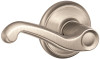 SCHLAGE 1028364 F10FLA619ADD Addison Collection Flair Passage Lever, Satin Nickel