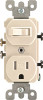 Leviton 2472788  Combination, 15 Amp, 120 Volt AC Toggle Switch, and 15amp, 125 Volt 5-15R Tamper Resistant Receptacle, Grounding, Light Almond