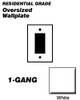 Leviton 2462990  1-Gang Decora GFCI Device Decora, Wallplate, Oversized, Thermoset, Device Mount, White