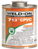 IPS CORPORATION 451173 Weld-On 1/4 Pint 713 Regular Body CPVC Cement, Orange, 1-Pack