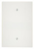 Leviton 609395  1-Gang No Device Blank Wallplate, Oversized, Thermoset, Box Mount, White