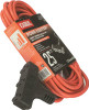 COLEMAN CABLE 646010 04217 14/3 SJTW Vinyl Outdoor Extension Cord, Red, 3-Outlet, 25-Foot