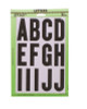 HY-KO 802138 VINYL MAILBOX STICKERS, LETTERS A-Z, BLACK ON WHITE, 3-1/4"