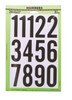 HY-KO 802141 VINYL MAILBOX STICKERS, NUMBER 0-9, BLACK ON WHITE, 3-1/4"
