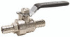Zurn 101933 GIDDS- Pex Brass Ball Valve with Tee Handle, 1/2" Barb x 1/2" Barb, Lead Free