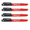 48-22-3104 BLK FINE PT MARKER (4PK) ^INKZALL^ MILWAUKEE MILWAUKEE ELECTRIC TOOL CORP 1027350