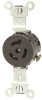 Leviton 606569  15 Amp, 250 Volt, NEMA L6-15R, 2P, 3W, Single Locking Receptacle, Industrial Grade, Grounding, Black