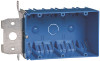 THOMAS & BETTS 669120 Carlon Outlet Box, New Work, 3 Gang, 5-13/16-Inch Length by 3-5/8-Inch Width by 3-Inch Depth, Blue