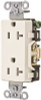 Hubbell 158847Hubbell COMMERCIAL GRADE TAMPER RESISTANT DECORATOR DUPLEX RECEPTACLE, 20 AMP, WHITE