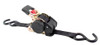 Erickson Mfg ERK34413 Erickson 34413 Pro Series Black 1" x 6' Retractable Ratcheting Tie-Down Strap, 1500 lb Load Capacity, (Pack of 2)