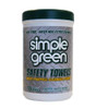 SIMPLE GREEN SMP13351 13351 Lint Free Polypropelyne Industrial Safety Towel Canister, 75 Wipes