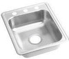 Elkay D117212  22 Gauge Stainless Steel Single Bowl Top Mount Bar/Prep Sink with 2 Holes, 17 x 25 x 6.5"