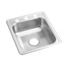 Elkay D117213 D11721 Elkay 17-Inch by 21-1/4-Inch Stainless Steel Three-Hole Bar Sink, Satin Finish