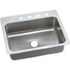 Elkay DSESR127221  Elkay Elite 20 Gauge Stainless Steel Single Bowl Dual/Universal Mount Kitchen Sink, 27 x 22 x 8.0625"