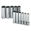 SK Hand Tool SKT1350 SK 1350 11 Piece 1/4-Inch Drive 12 Point 5-Millimeter to 14-Millimeter Deep Socket Set