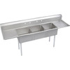 Elkay S3C18X18-2-18X  Super Economy Scullery Sink 3-Compartment 14" Deep Bowl(s) 18" Left & Right