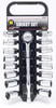 WILMAR WLMW38302 Performance Tool W38202 17 Piece 1/2" Drive SAE and Metric 6 Point Socket Set with Ratchet