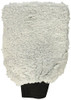 Carrand CRD40304 Wash Mitt, 2 in 1, Deep Pile Chenille with Scrub Netting, Elastic Cuff, Carded.